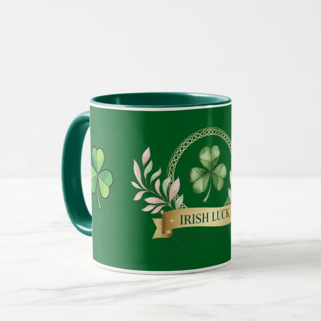 Taza Happy St Patrick's Day Good Luck Beer Mug (Anverso izquierdo)
