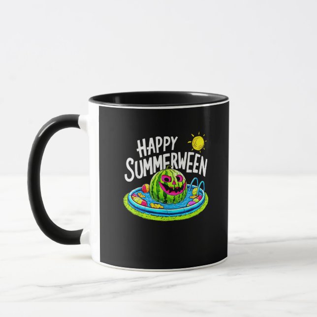 Taza Happy Summerween Summer Watermelon Jack-O-Lantern (Izquierda)
