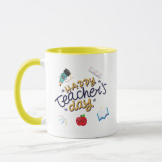 Taza Happy Teacher’s Day Cute Illustration