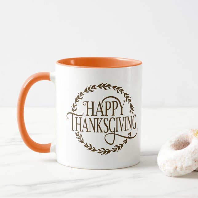 Taza Happy Thanksgiving Coffee Mug (Con donut)