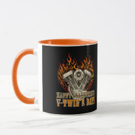 Taza Happy V-Twin’s Day, Anti Valentine, Chopper Lovers