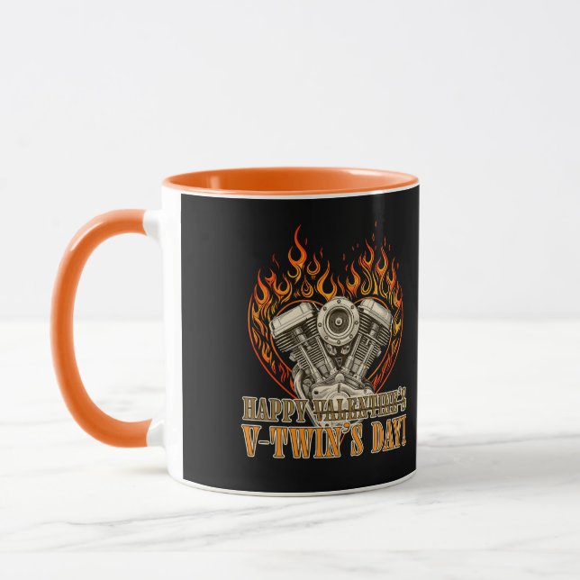 Taza Happy V-Twin’s Day, Anti Valentine, Chopper Lovers (Izquierda)