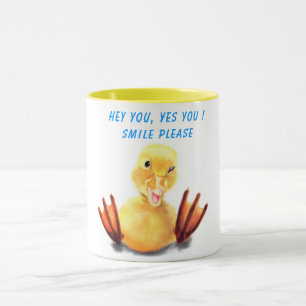 Taza Happy Yellow Duck Funny Mug - Personalizado Textos