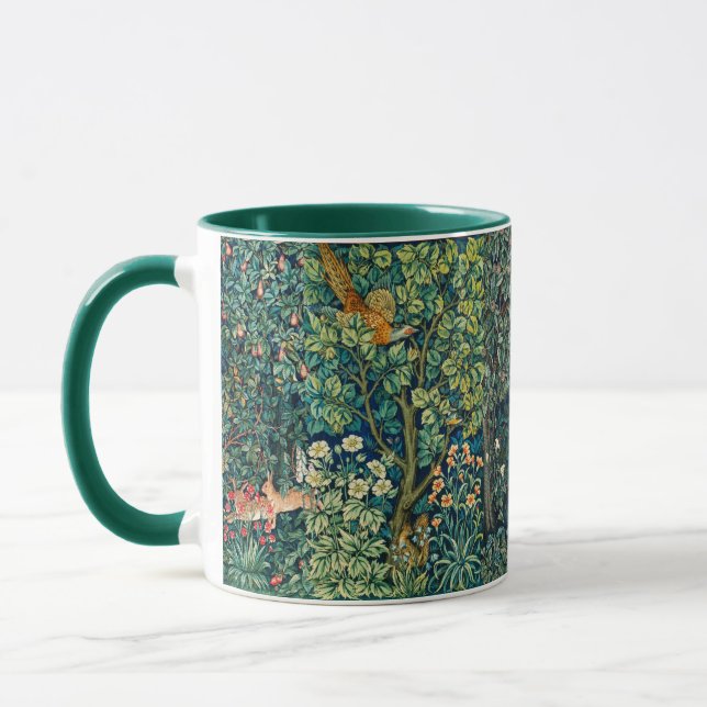 Taza Hares de ANIMALES FORESTALES, Pheasant Bird, Green (Izquierda)