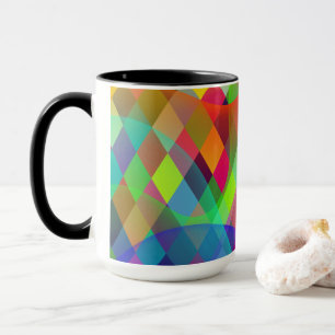 Taza Harlequin arcoiris con humo colorido