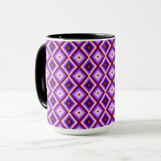 Taza Harlequin Jester Clown Diamond Pattern (Anverso izquierdo)