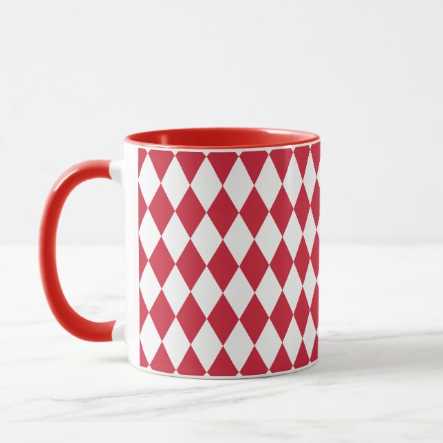 Taza Harlequin rojo y blanco (Izquierda)