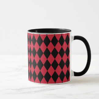 Taza Harlequin rojo y negro