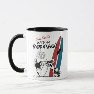 Taza Harley Quinn - Vamos a practicar surf