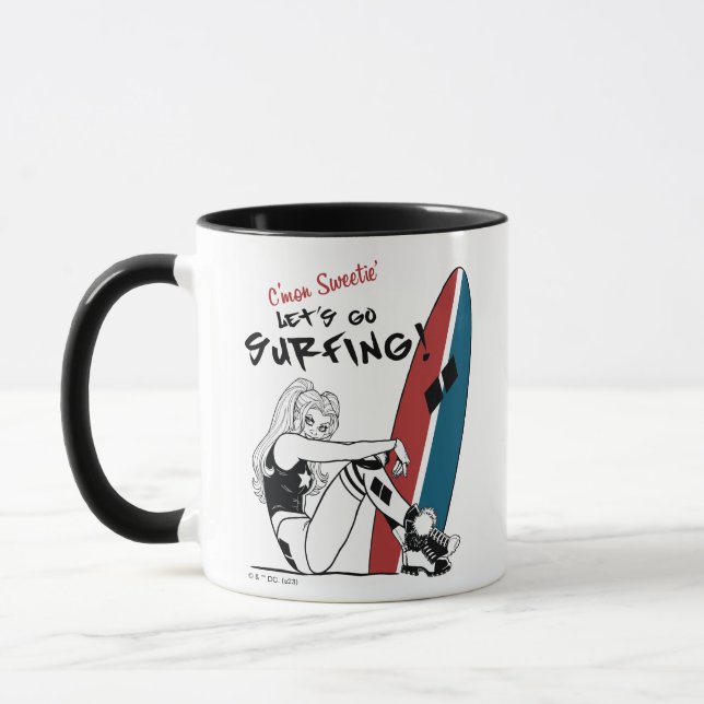 Taza Harley Quinn - Vamos a practicar surf (Izquierda)