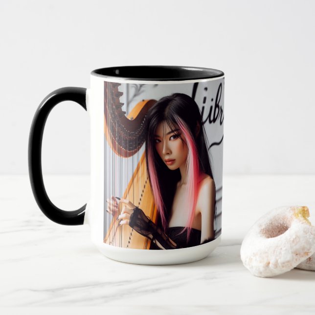 Taza Harp, músico libra zodiaco (Con donut)