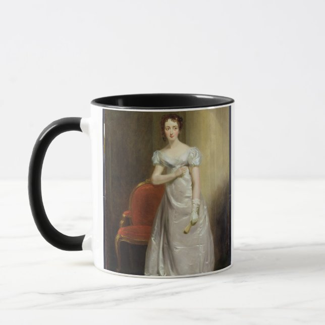 Taza Harriet Smithson (1800-54) como Srta. Dorillon, (Izquierda)