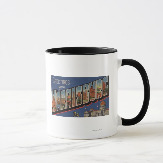 Taza Harrisburg, Pensilvania - Escenas de letras grande (Derecha)