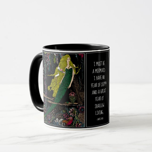 Taza Harry Clarke, Ilustracion de la Sirenita Vintage (Anverso izquierdo)