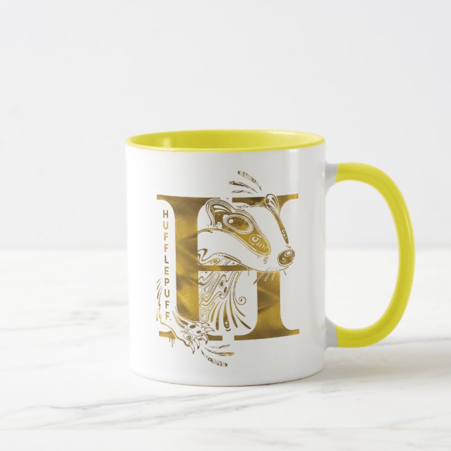 Taza Harry Potter | Aguamenti Gráfico de HUFFLEPUFF™ (Derecha)