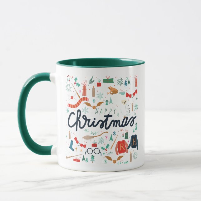 Taza Harry Potter | Navidades felices con iconos festiv (Izquierda)