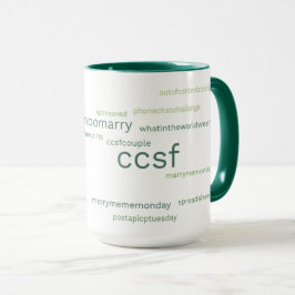 Taza Hashtag verde CCSF 15-oz mug