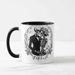 Taza Hasta la muerte nos hacen parte esqueletos clásico