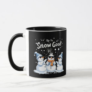 Taza Hasta la nieve, buenos Navidades de Snowman