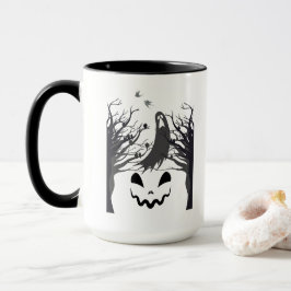 Taza Haunted Forest Ghost Mug – Dark & Spooky Silhouett