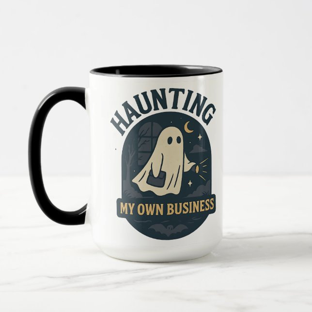Taza Haunting My Own Business | Halloween (Izquierda)