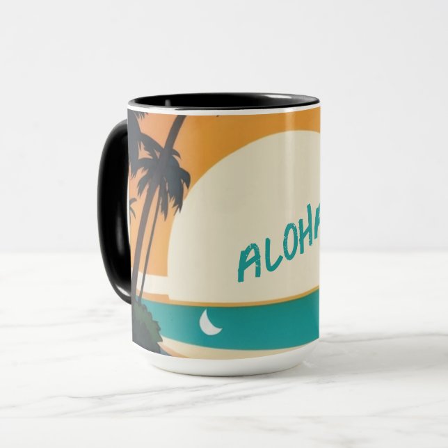 Taza Hawai/Aloha/Tropical/playa (Anverso izquierdo)