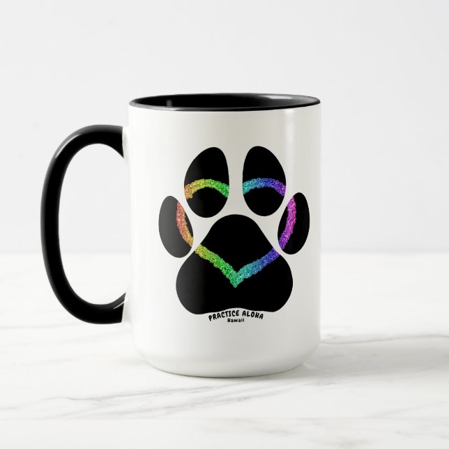 Taza Hawai Practice Aloha - Puppy Love Rainbow (Izquierda)