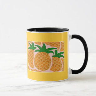 Taza hawaiana del estilo de las piñas
