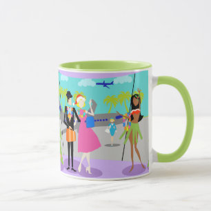 Taza hawaiana retra del navidad