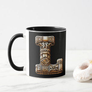 Taza Hawaiano Polinesio Aloha Carta L Inicial Personali