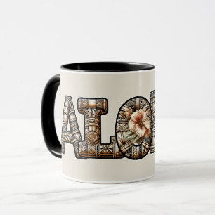 Taza Hawaiano Polinesio Mirada de Bambú