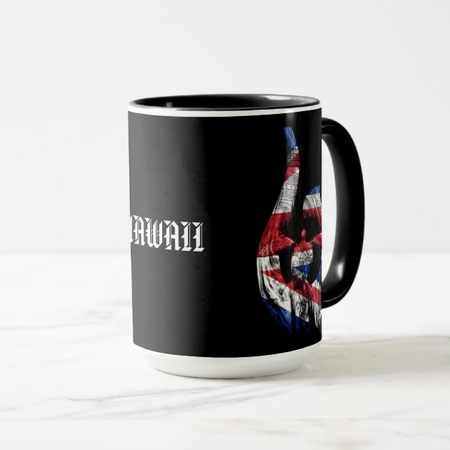 Taza Hawaii Honu Tribal Hook HIFlag (Anverso derecho)