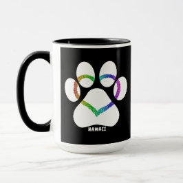 Taza Hawaii Kitty Love Rainbow