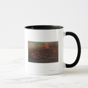 Taza HawaiiView de los rastros de la lava en