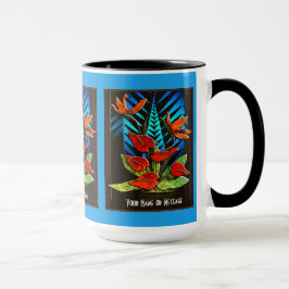 Taza Hawiian Anthuriums (Mug Personalizado)