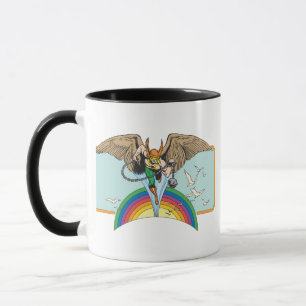 Taza Hawkman vuela a través del cielo