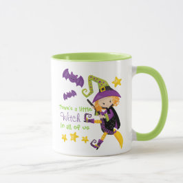 Taza Hay una pequeña Bruja Halloween