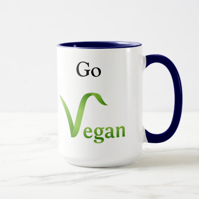 Taza ¡Haz lo correcto! Ir a Vegan Ringer Mug (Derecha)