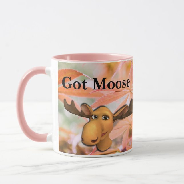 Taza Haz tu propio pie de foto - Pink Mug (Izquierda)