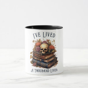 Taza He vivido mil vidas, amante de los libros