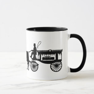 Taza Hearse Carriage Silhouette Funeral Mug