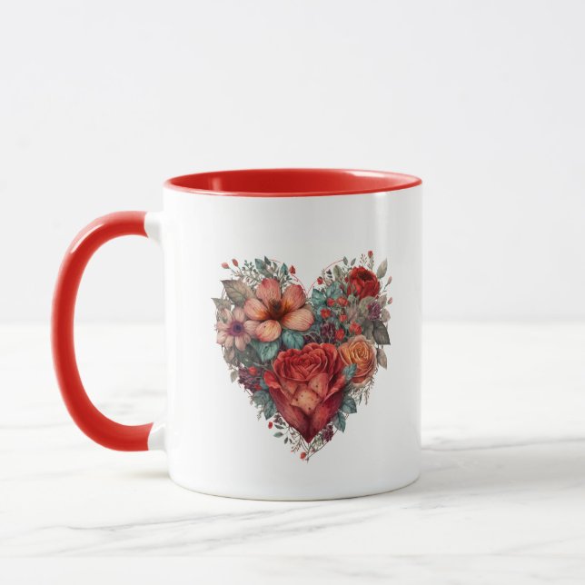 Taza Heart Full of Flowers Vintage Valentine (Izquierda)