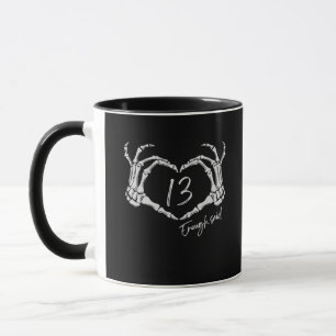 Taza Heart Skeleton Hand Classic