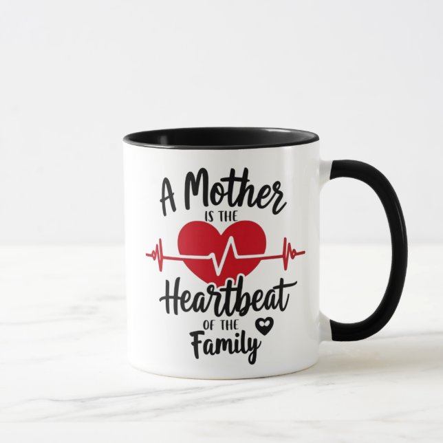 Taza Heartbeat Mom Mug (Derecha)