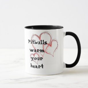 Taza hearts-1474, Pitbulls calientan su corazón