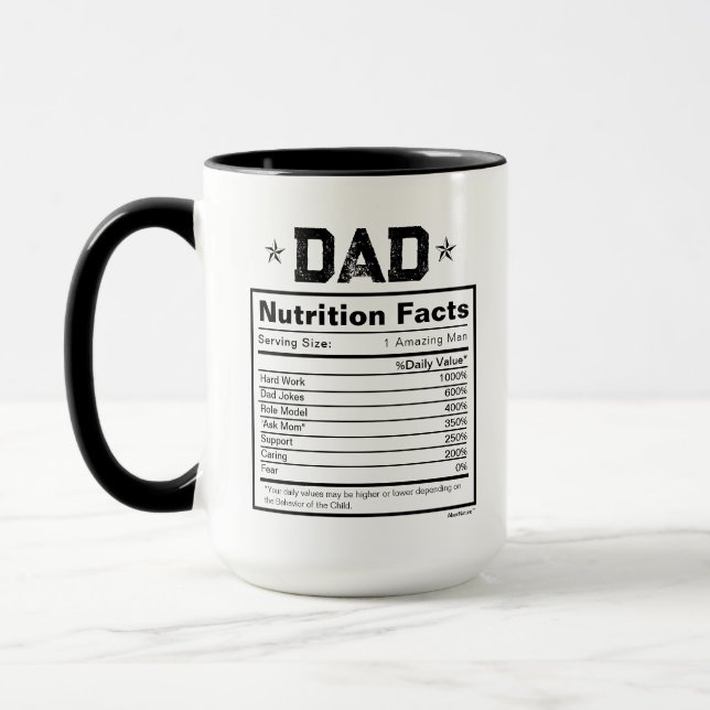 Taza Hecho De Nutrición Para Papi Padre Regalo (Izquierda)