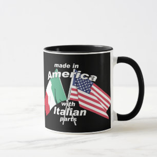 Taza Hecho en América con las piezas italianas