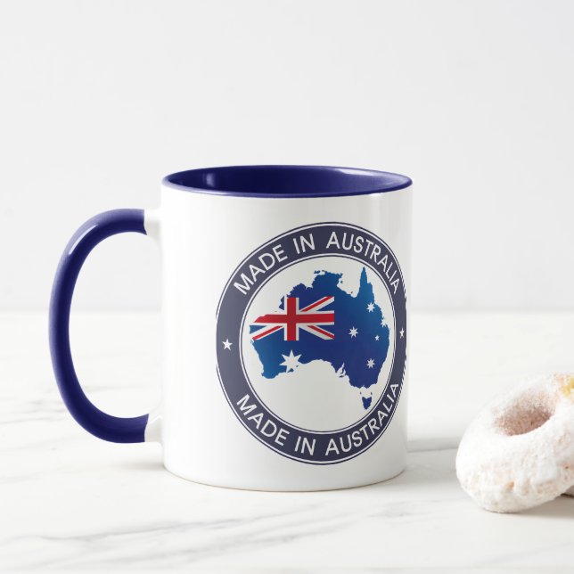Taza Hecho en Australia (Con donut)
