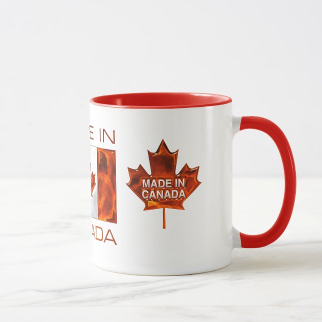 Taza HECHO EN CANADÁ 3D Leaf & Flag (Derecha)