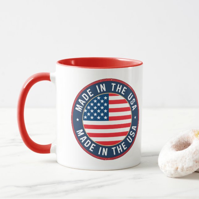Taza Hecho en Estados Unidos (Con donut)